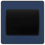BG Electrical Evolve Matt Blue - Single, 2 way switch, wide rocker
