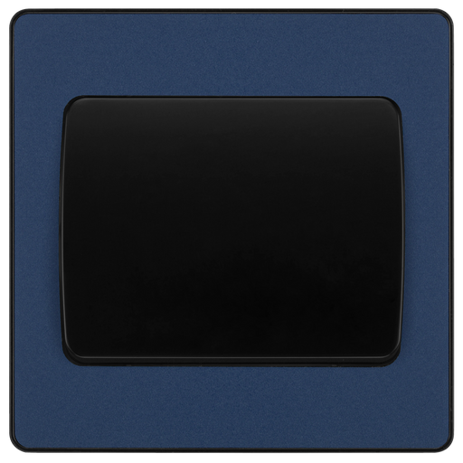 BG Electrical Evolve Matt Blue - Single, 2 way switch, wide rocker