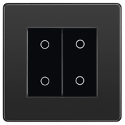 BG Electrical Evolve Black Chrome - Double, 2 way touch, 200W, secondary