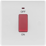 BG Electrical 800 Series - 45A, double pole, single plate, with indicator
