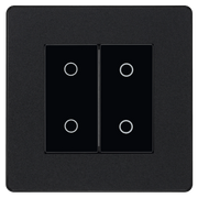BG Electrical Evolve Matt Black - Double, 2 way touch, 200W, secondary