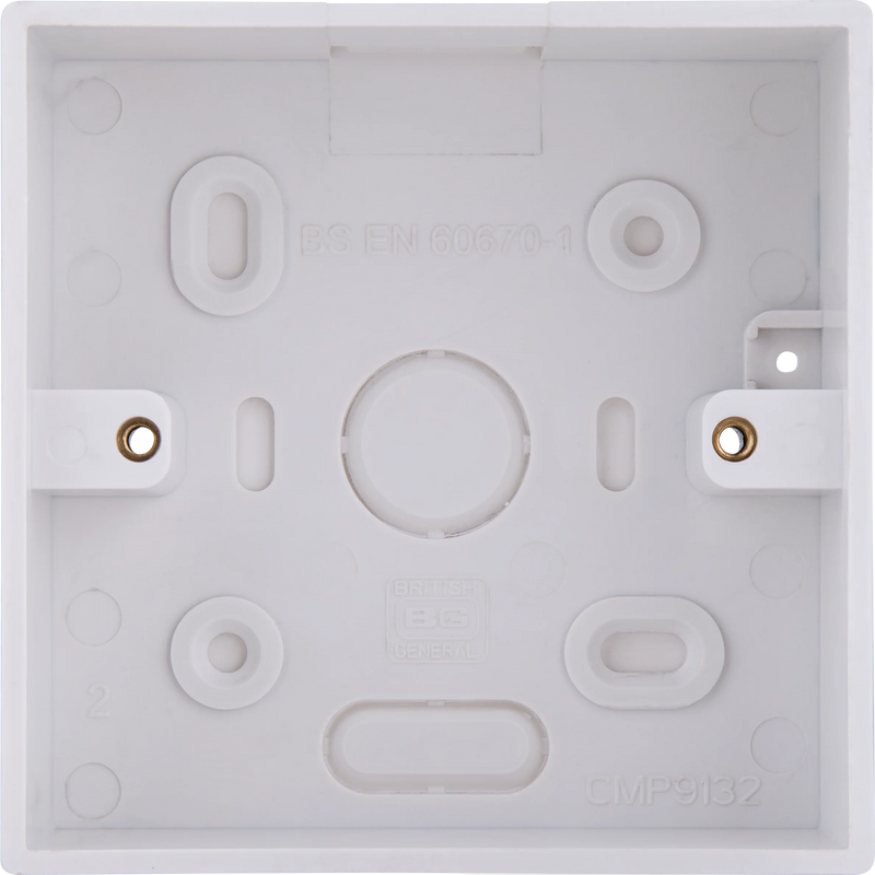 BG Electrical 900 Series - PVC Square Surface Box, Single, 32mm