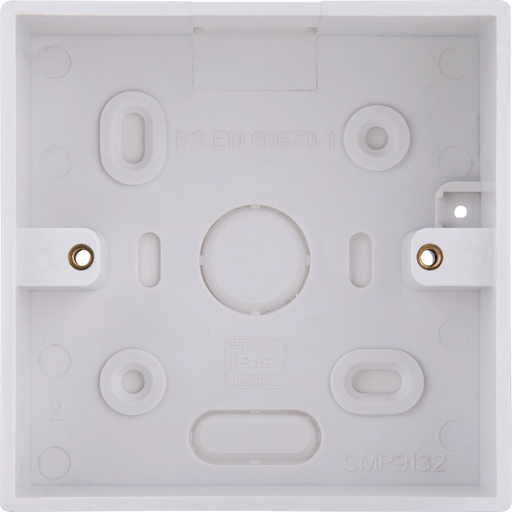 BG Electrical 900 Series - PVC Square Surface Box, Single, 32mm