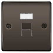 BG Electrical Nexus Metal Black Nickel - Single, RJ45 data socket