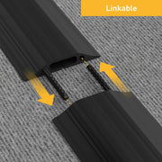 D-Line Floor Cover - Medium Duty Black Floor Cable Protector - 9m, Cavity 30x10mm