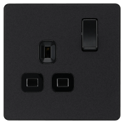 BG Electrical Evolve Matt Black - Single, switched, single pole