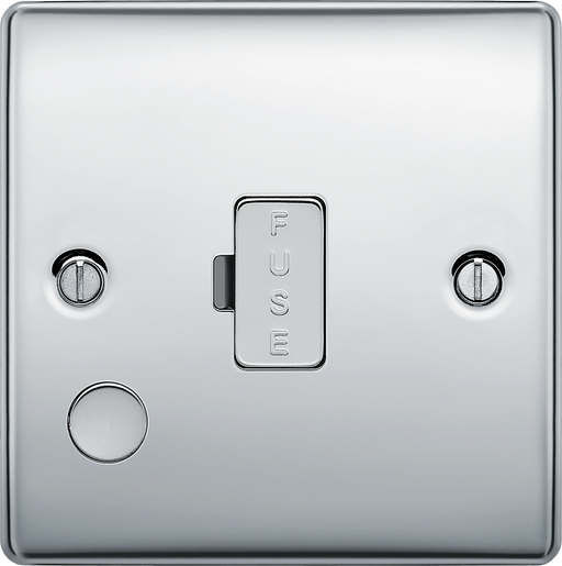 BG Electrical Nexus Metal Polished Chrome - Unswitched and fused with flex outlet