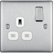 BG Electrical Nexus Metal Brushed Steel - Single switched, double pole