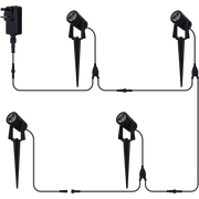 Luceco LED Garden Spike Light Kit - Garden Spike Light Kit 4 Pack 4x200lm 4x3w 4000k