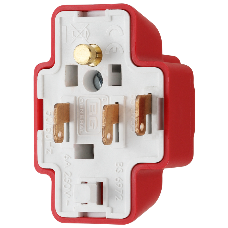 BG Electrical Ceiling Accessories - 4 pin plug - red