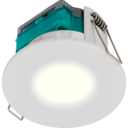Luceco Ftype Essence Fire Rated Downlight 5W 515lm 3000K Dimmable IP65 White bezel - Flat - Pack of 1