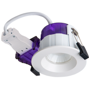Luceco Ftype Ultra Fire Rated Downlight 4W/6W 690lm Power Change & CCT Change 3000K / 4000K Dim2Warm Dimmable IP65 White - Regressed