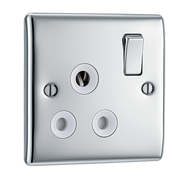BG Electrical Nexus Metal Polished Chrome - 15A, single, switched, round pin