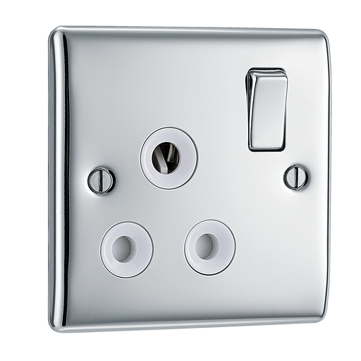 BG Electrical Nexus Metal Polished Chrome - 15A, single, switched, round pin