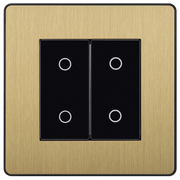 BG Electrical Evolve Satin Brass - Double, 2 way touch, 200W, master