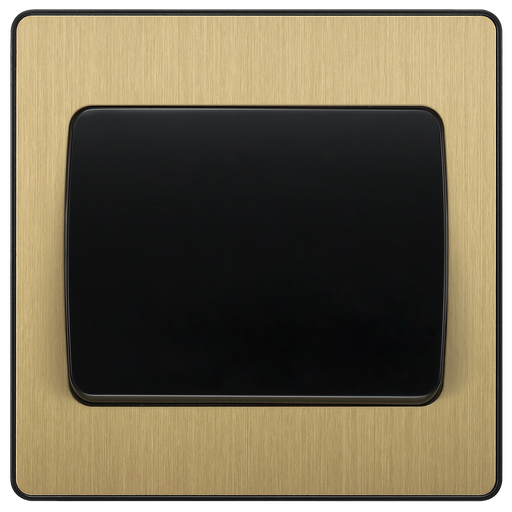 BG Electrical Evolve Satin Brass - Single, 2 way switch, wide rocker