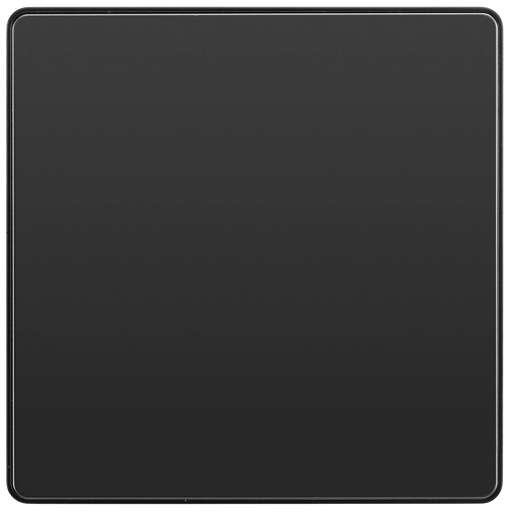 BG Electrical Evolve Black Chrome - Single, blank plate
