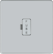 BG Electrical Flatplate Screwless Polished Chrome - Unswitched and fused