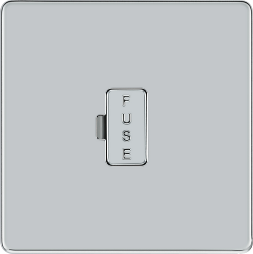 BG Electrical Flatplate Screwless Polished Chrome - Unswitched and fused