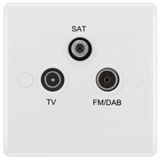 BG Electrical 800 Series - Triple TV/FM/SAT triplex - screened