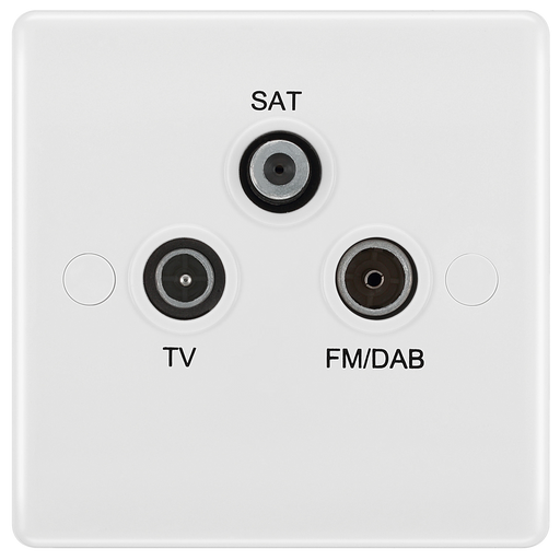 BG Electrical 800 Series - Triple TV/FM/SAT triplex - screened