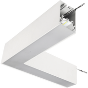 Luceco Contour Suspended - Contour 314mm suspended 90° connector module 600lumens with fixed output driver finished in white