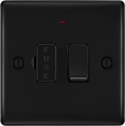BG Electrical Nexus Metal Matt Black - Switched and fused with indicator