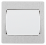 BG Electrical Evolve Brushed Steel - Single, 2 way switch, wide rocker