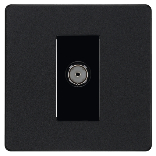 BG Electrical Evolve Matt Black - Single, co-axial