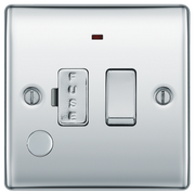 BG Electrical Nexus Metal Polished Chrome - Switched and fused with indicator and flex outlet