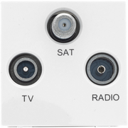 BG Electrical Euro Module - TV radio and satellite - TV IEC male, radio IEC female, satellite female