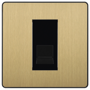 BG Electrical Evolve Satin Brass - Single, telephone socket, secondary
