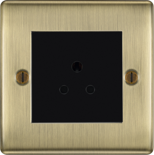 BG Electrical Nexus Metal Antique Brass - 2A, single, unswitched, round pin