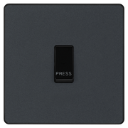 BG Electrical Evolve Matt Grey - Single, bell push switch