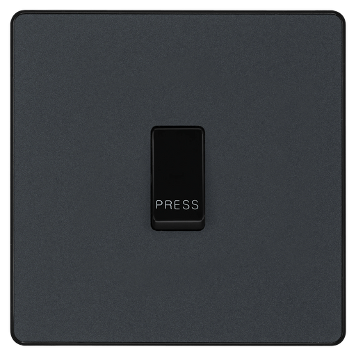 BG Electrical Evolve Matt Grey - Single, bell push switch