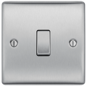 BG Electrical Nexus Metal Brushed Steel - Intermediate switch