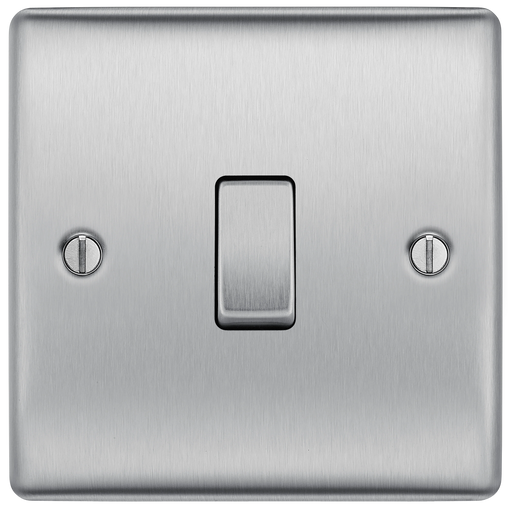 BG Electrical Nexus Metal Brushed Steel - Intermediate switch