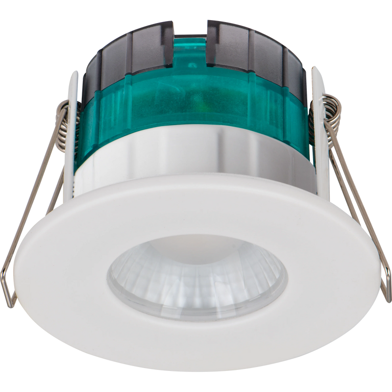 Luceco Ftype Essence Fire Rated Downlight 5W 550lm 4000K Dimmable IP65 White bezel - Flat - Pack of 1