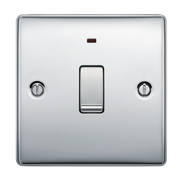 BG Electrical Nexus Metal Polished Chrome - 20A, double pole, with indicator