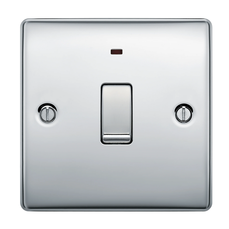 BG Electrical Nexus Metal Polished Chrome - 20A, double pole, with indicator