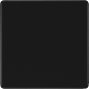 BG Electrical Flatplate Screwless Matt Black - Single, blank plate