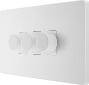 BG Electrical Evolve Pearlescent White - Triple, 2 way push 200W