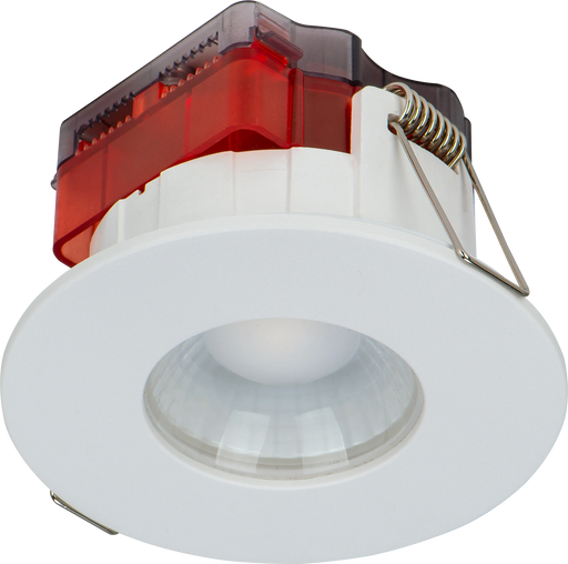 Luceco Ftype Spot Decorative LED Downlight 5W 550lm 4000K Dimmable IP65 White bezel - Flat
