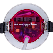 Luceco Elite - FType Elite Fire Rated Downlight 4W/6W 690lm Power Change & CCT Change 3000K / 4000K Dim2Warm Dimmable IP65 White - Flat