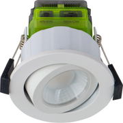 Luceco Ftype MK2 Fire Rated Downlight 4W/6W 690lm Power Change & CCT Change 3000K / 4000K Dim2Warm IP20 White - Adjustable - Pack of 1