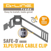 D-Line Fire Clip - Adjustable Cable Clip 22-26mm - Galv (Box of 100)