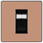 BG Electrical Evolve Polished Copper - Single, RJ45 telephone socket