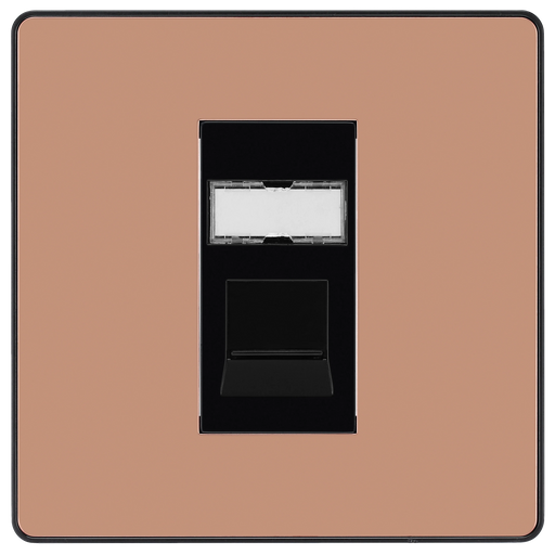 BG Electrical Evolve Polished Copper - Single, RJ45 telephone socket