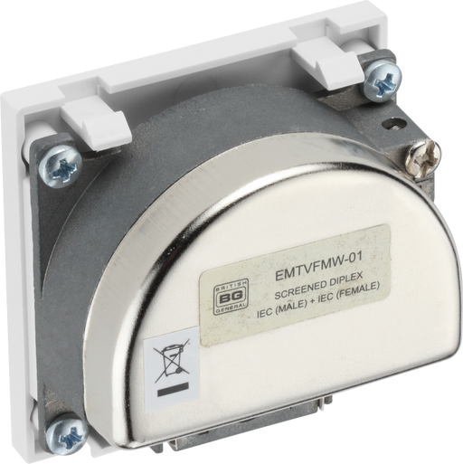 BG Electrical Euro Module - TV and radio - TV IEC male radio IEC female