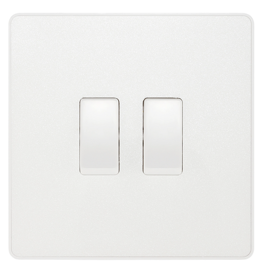 BG Electrical Evolve Pearlescent White - Double, 2 way switch